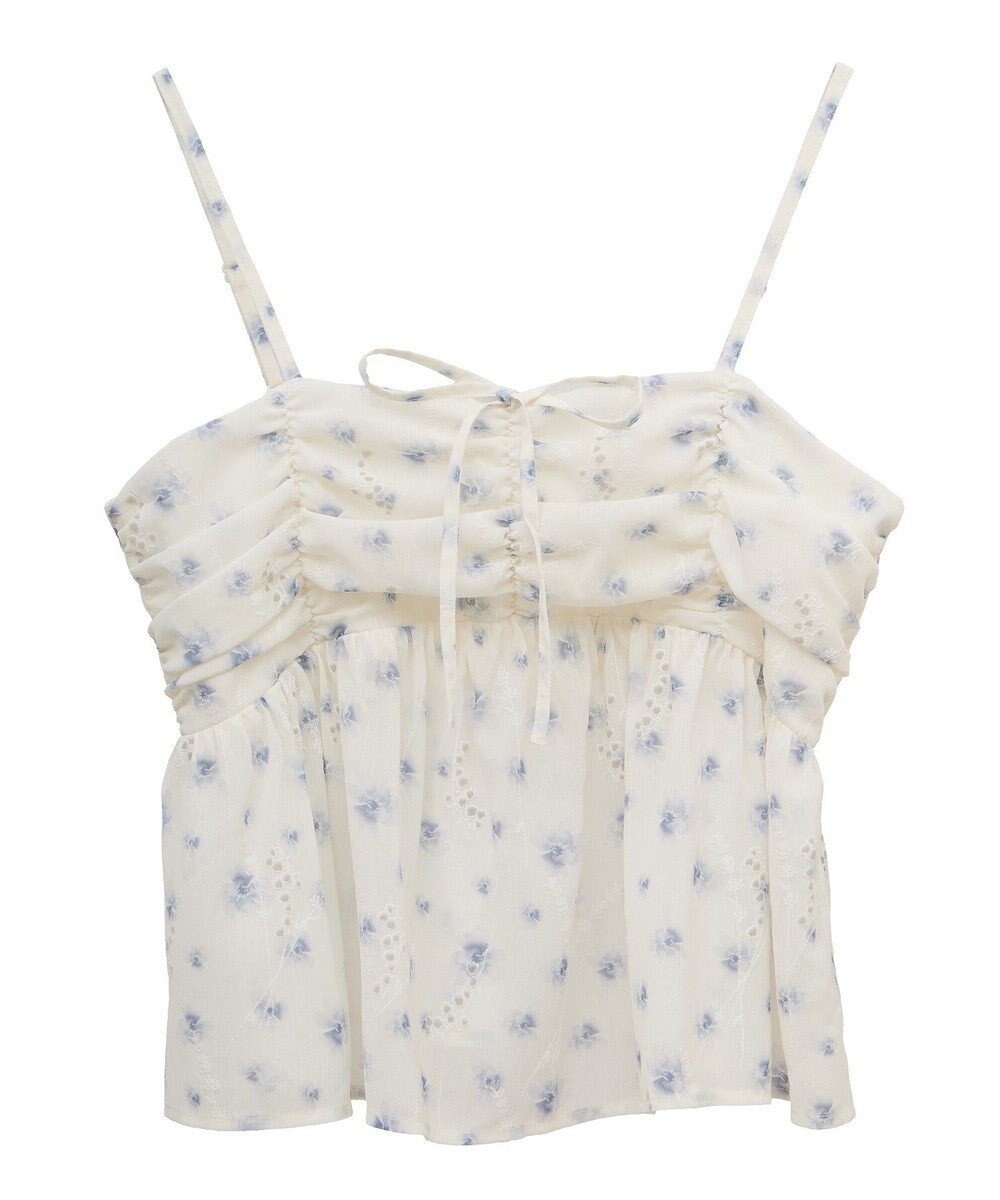 earth music&ecology 花柄ギャザーキャミビスチェ 