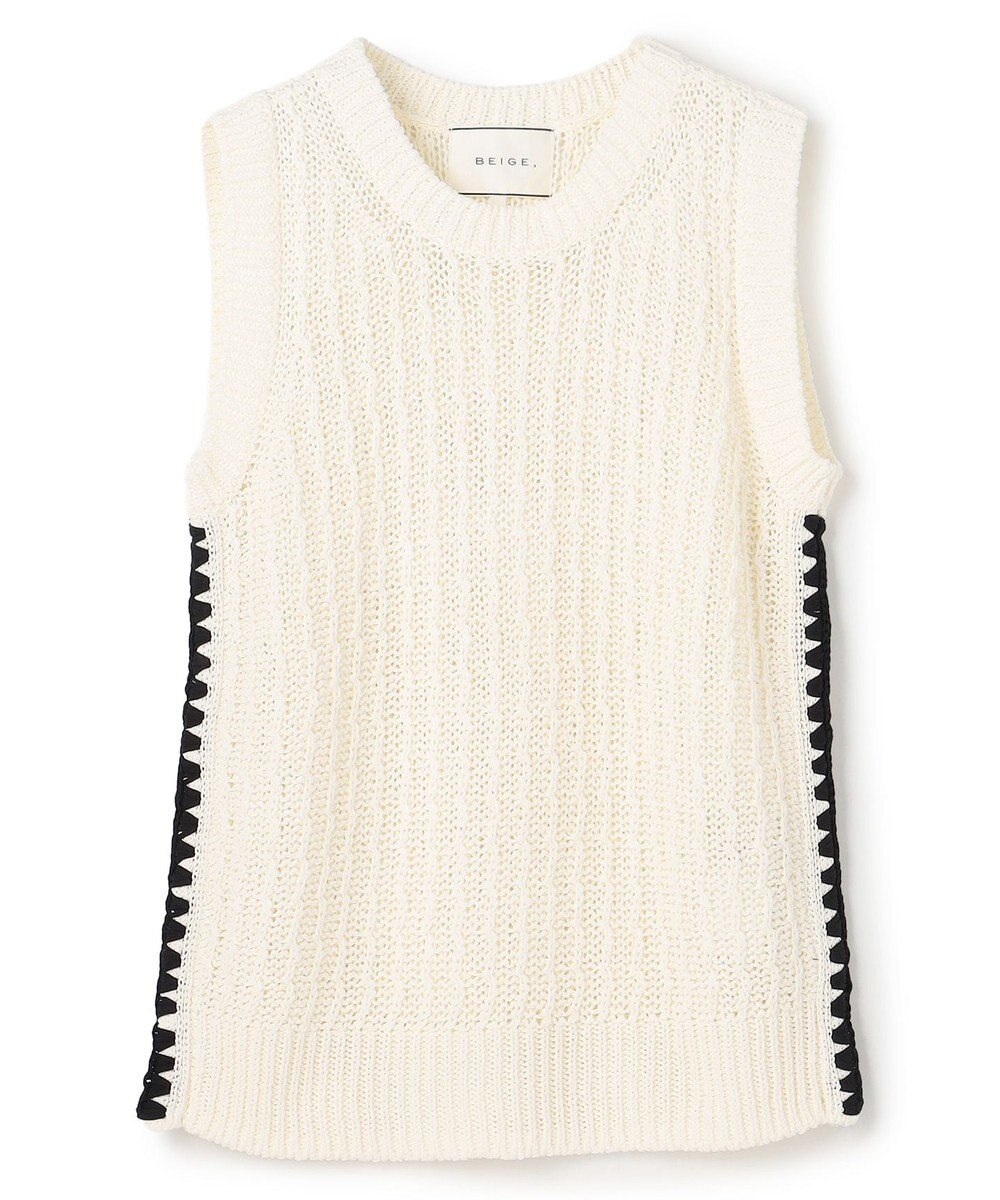 BEIGE， ATACAM / テープヤーン ノースリーブニット 