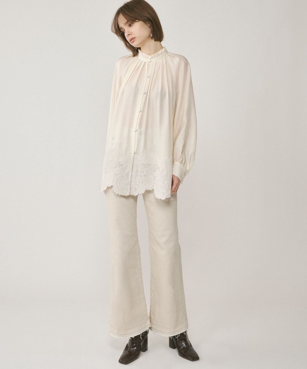 GRACE CONTINENTAL ヘムレースギャザートップ 