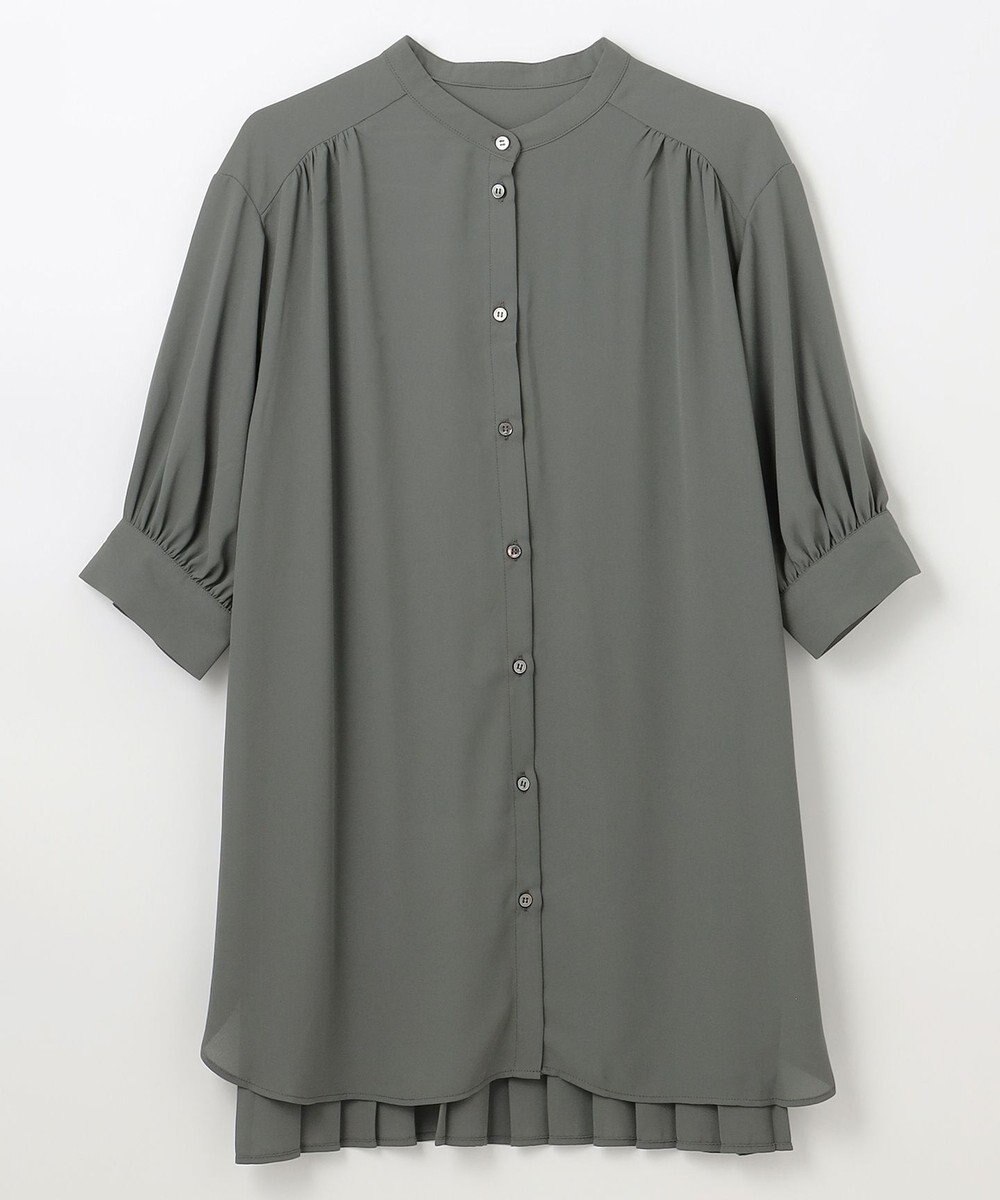 ANY L 【洗濯機可】バックプリーツシャツ 