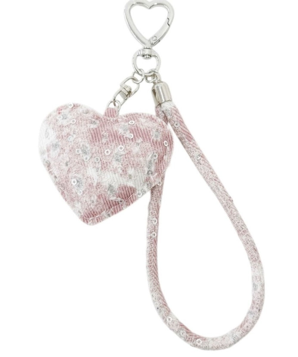 WEGO ハートデニムキーホルダー 