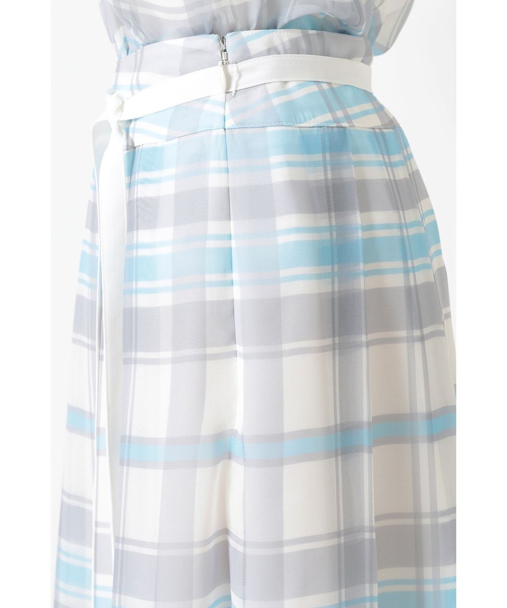 DAKS 50th アニバーサリーチェック シフォン レイヤードスカート 