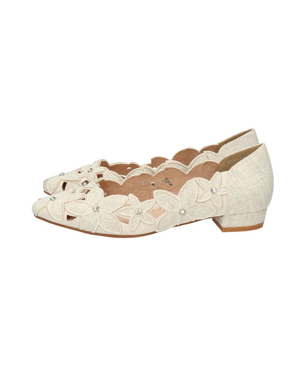 Bridget Birkin 【Bridget Birkin】フラワーカットワークラメパンプス 