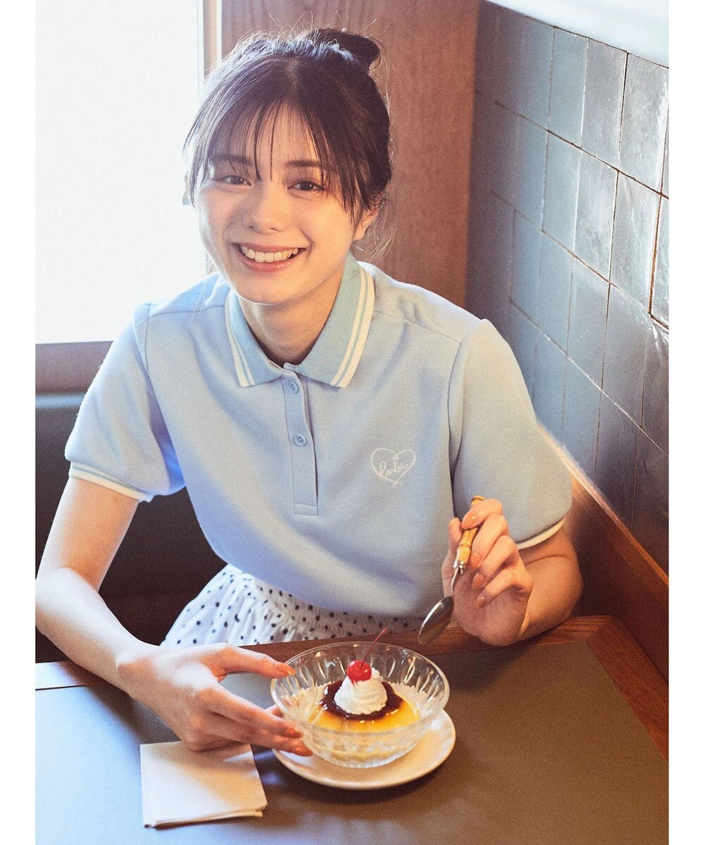 earth music&ecology ハートロゴ刺繍ポロ 