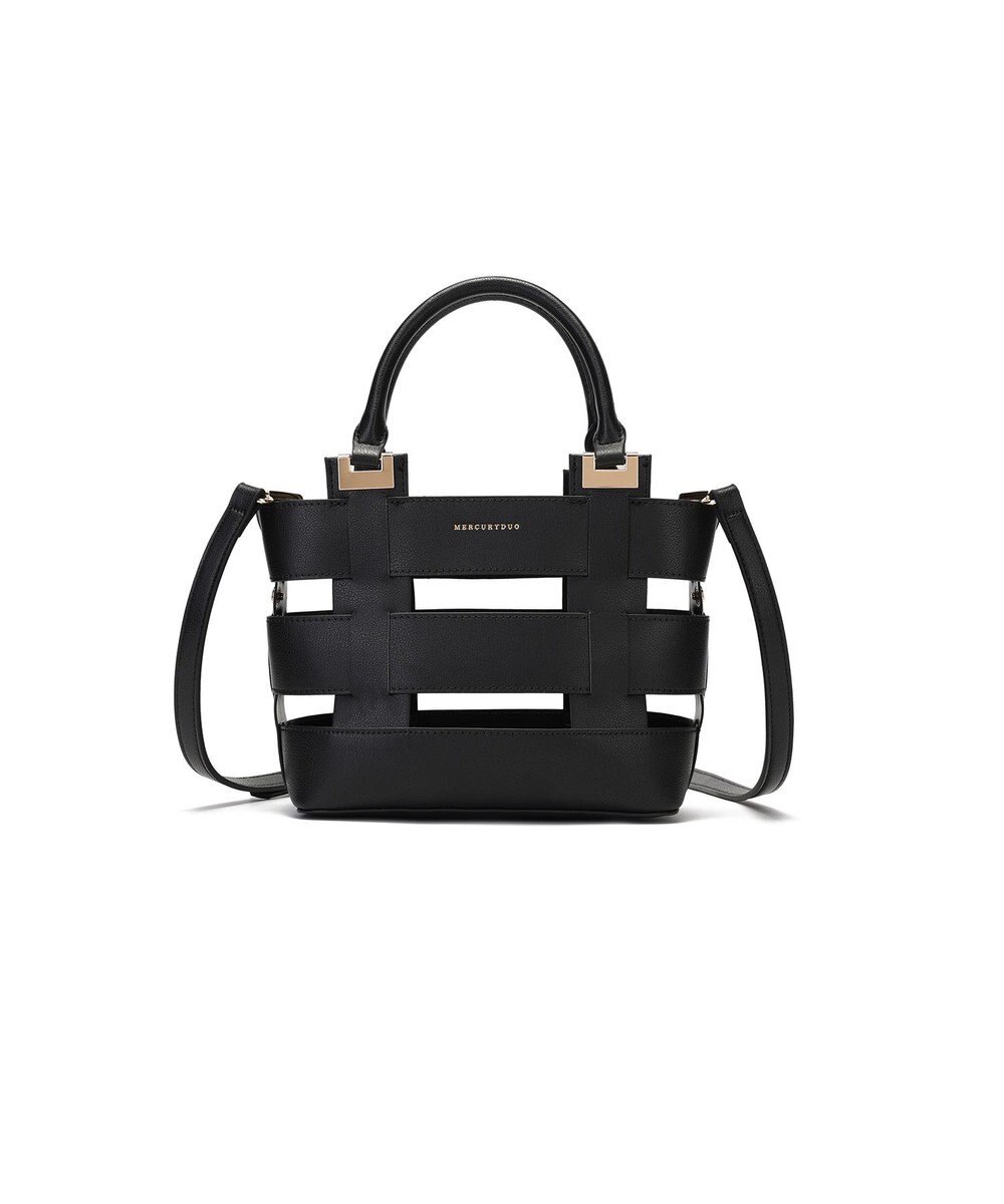 style code 【MERCURYDUO/マーキュリーデュオ】軽量メッシュ　花柄巾着付ミニトートバッグ 