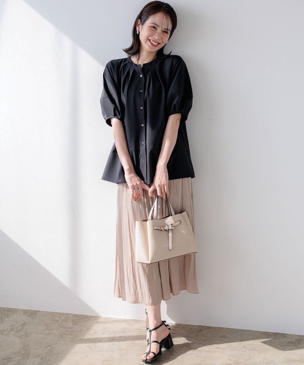 組曲 【先行予約・前後着用可】ソフトサッカーラグランスリーブ ブラウス 