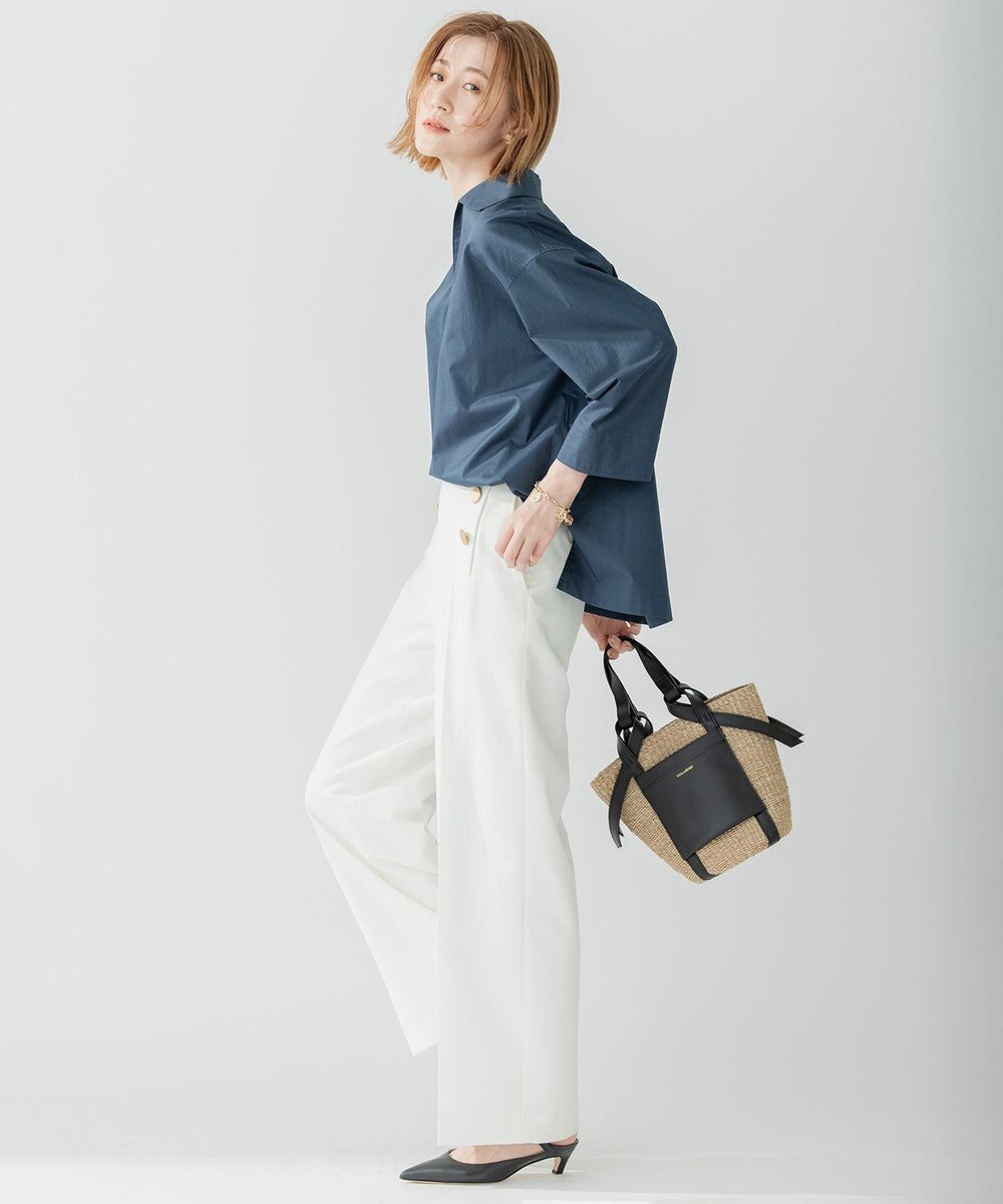 23区 【洗える】ストレッチツイル マリンパンツ 