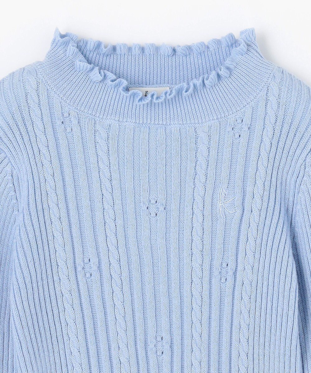 組曲 KIDS 【110-140㎝】フラワードット リブニット 