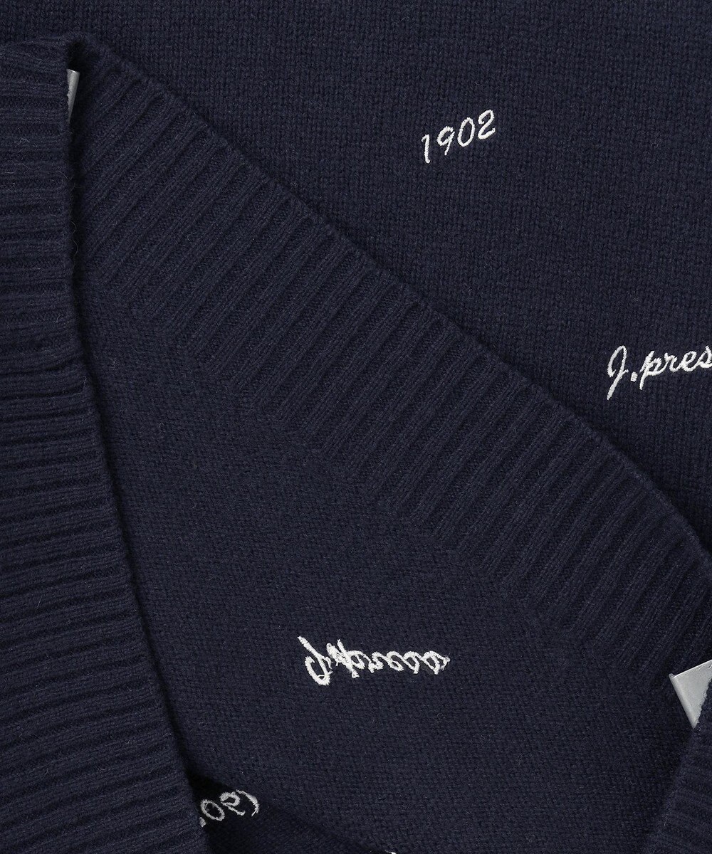 J.PRESS MEN エンブロイダリー クルーネックニット 