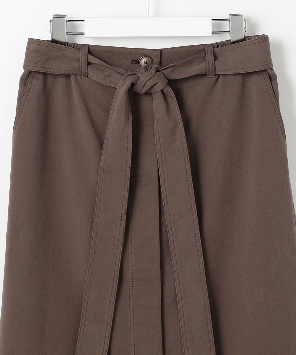 自由区 L ブラッシュドコットンサテンナロー スカート 