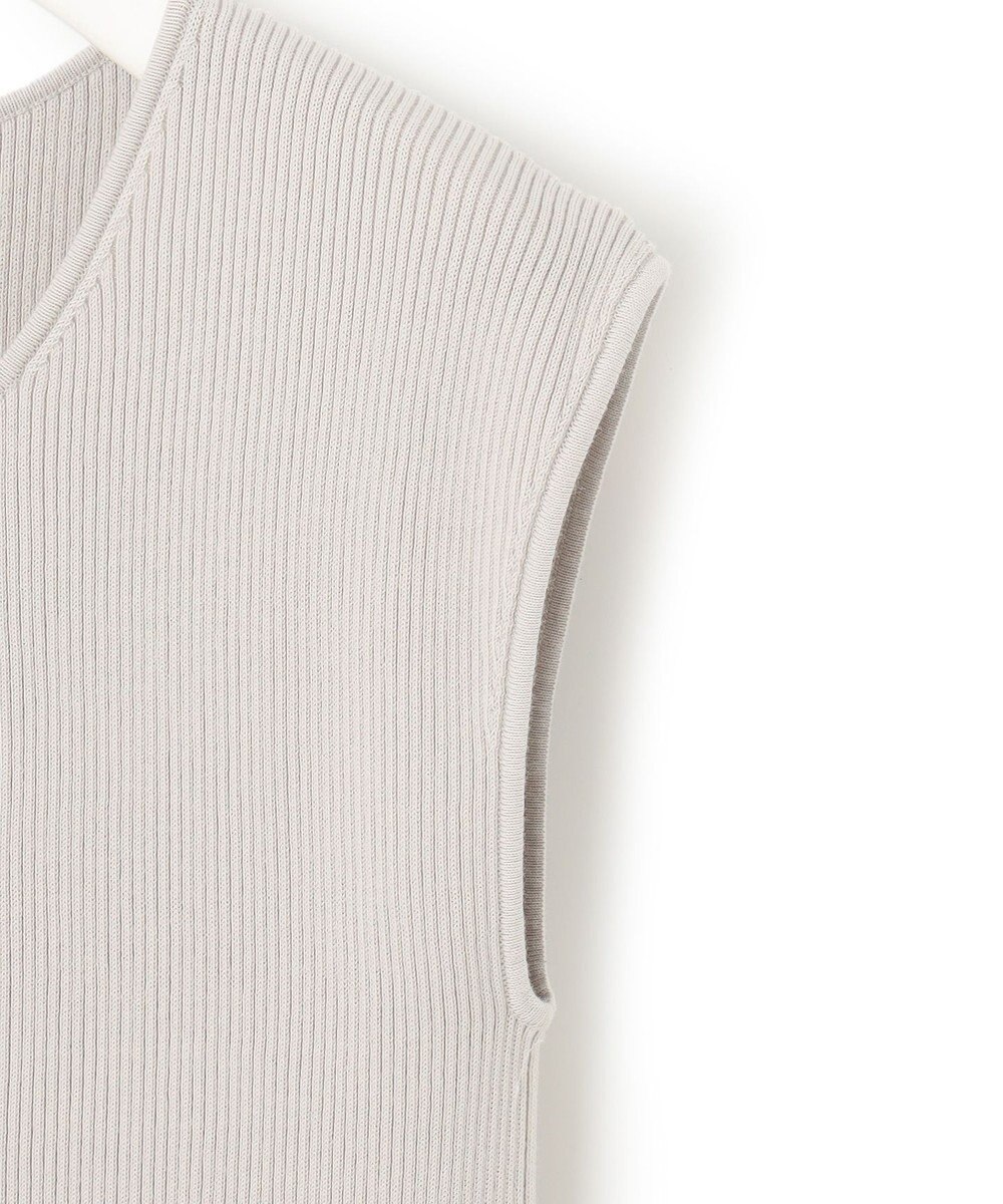 ICB L 【洗える】オーガニックコットンリブ ノースリーブプルオーバー 