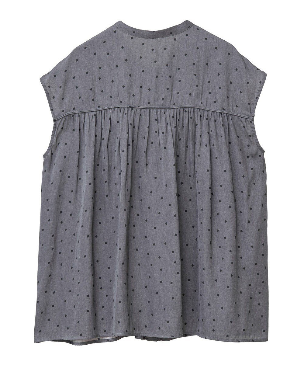 YECCA VECCA ドット柄ギャザーブラウス 