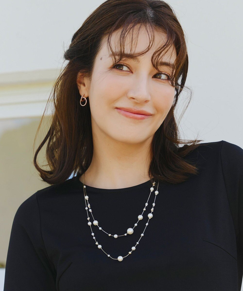 Tiaclasse パール２連ネックレス 