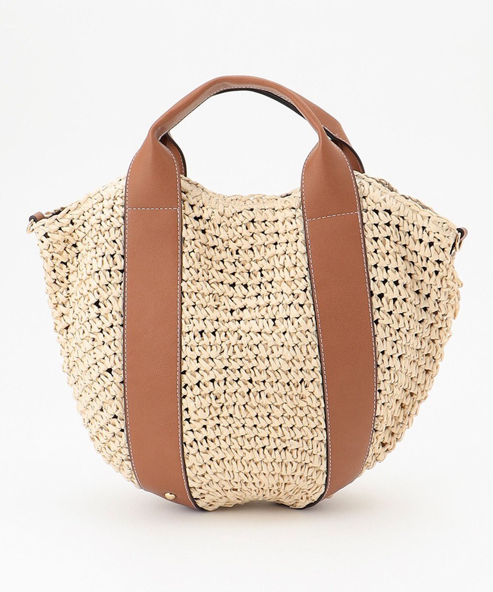 LA BAGAGERIE 【maison vert】 【ペーパー素材・多収納】ラウンド2WAYかごバッグ 