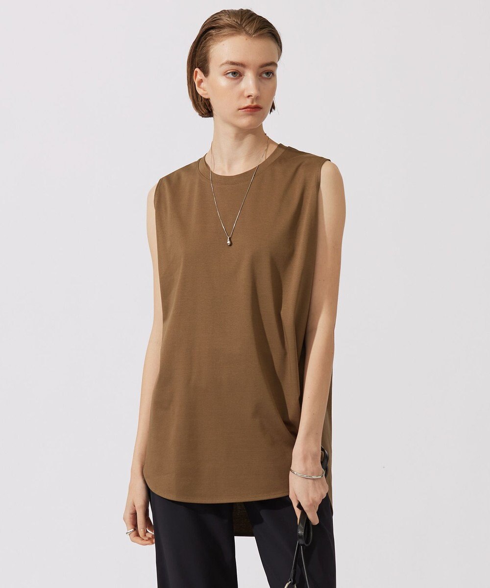 ICB L 【接触冷感・洗える】コンパクトスムース ノースリーブTシャツ 