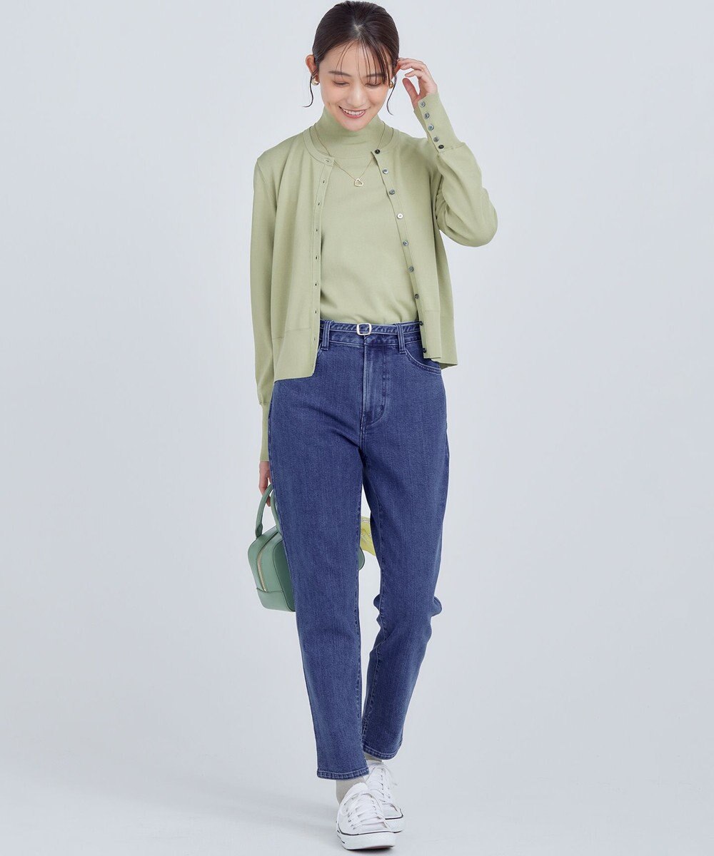 組曲 L 【6色展開・UVケア】クルーネックモダンカーディガン 