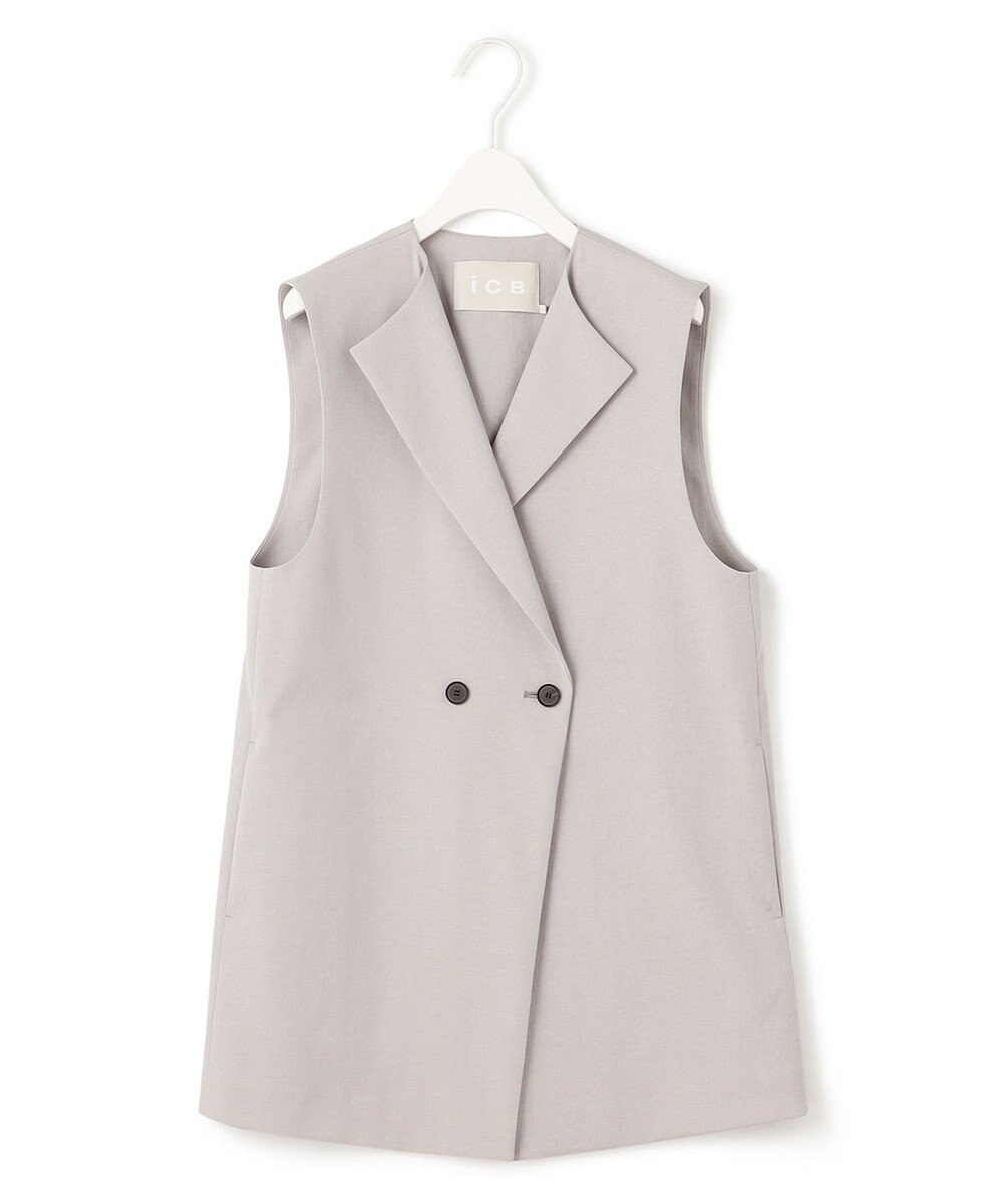 ICB L 【接触冷感・UVケア・撥水・洗える】 LooseWeave ノーカラージレ 