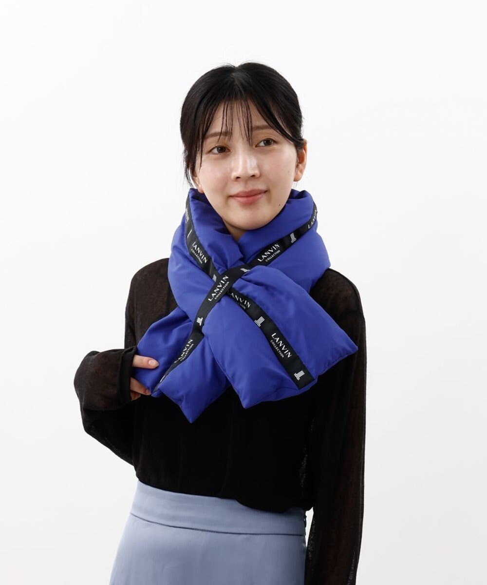 AURORA 【 LANVIN COLLECTION（ランバン コレクション） 】中綿リボン付マフラー(WASH) 