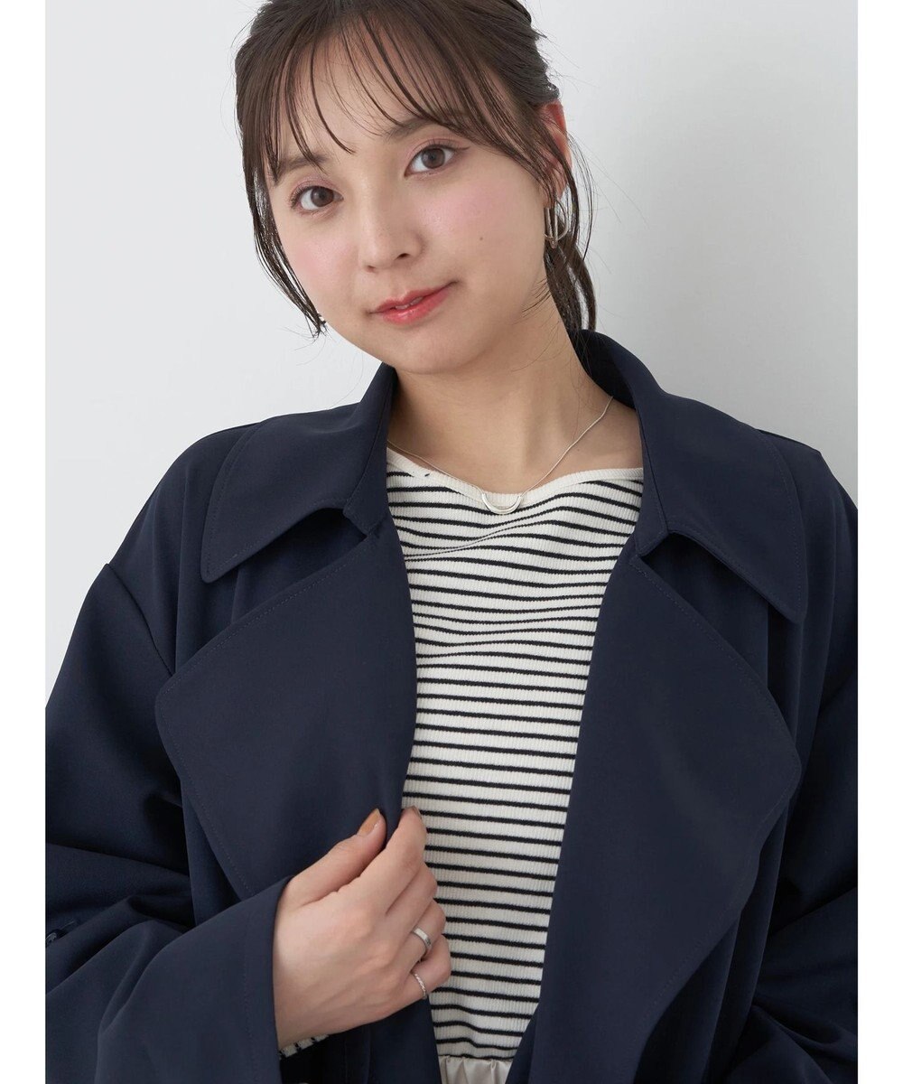 earth music&ecology ニュアンスビッグカラーコート 