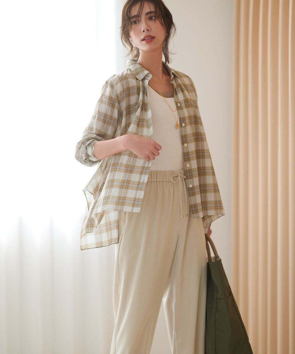 23区 S 【WEB&一部店舗限定】シアーコットン チェック シャツ 