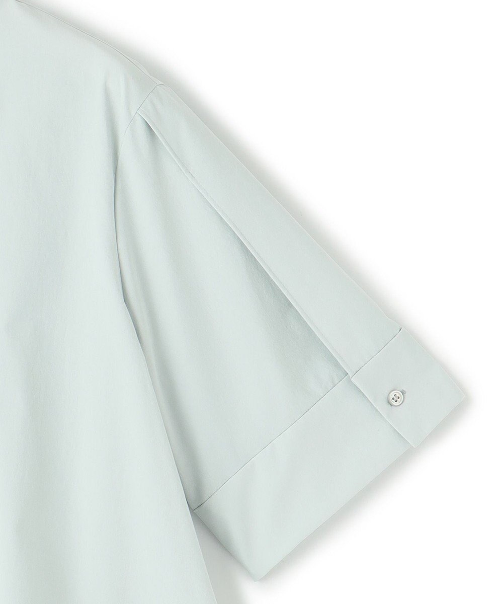 ICB 【洗える】ヴィンテージスパンブロード バンドカラーシャツ 