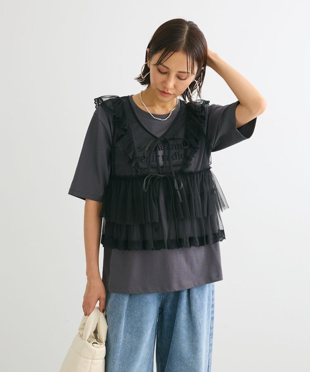 Green Parks ５分袖フロッキーロゴプリントＴＥＥ 