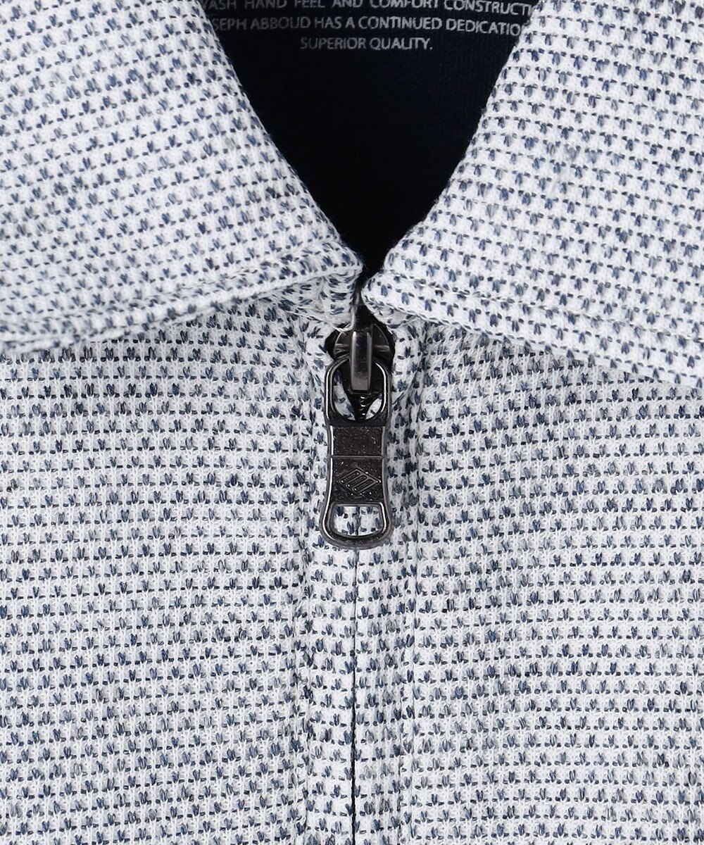 JOSEPH ABBOUD  【フランス産リネン×日本の技術・清涼感】ノルマンディリネントップジャージ ジップ ポロシャツ 