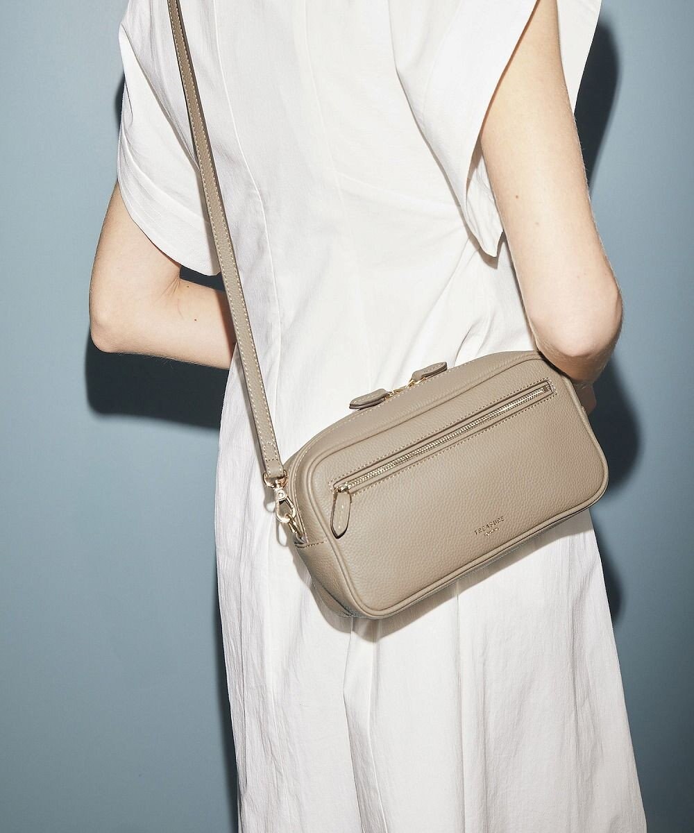 TOPKAPI 【TREASURE TOPKAPI】シュリンクレザー スクエア 2way ショルダー バッグ 