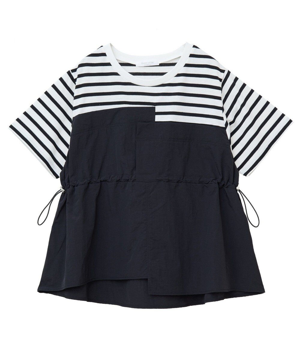 Green Parks ビスチェドッキングドロスト５分袖プルオーバー 