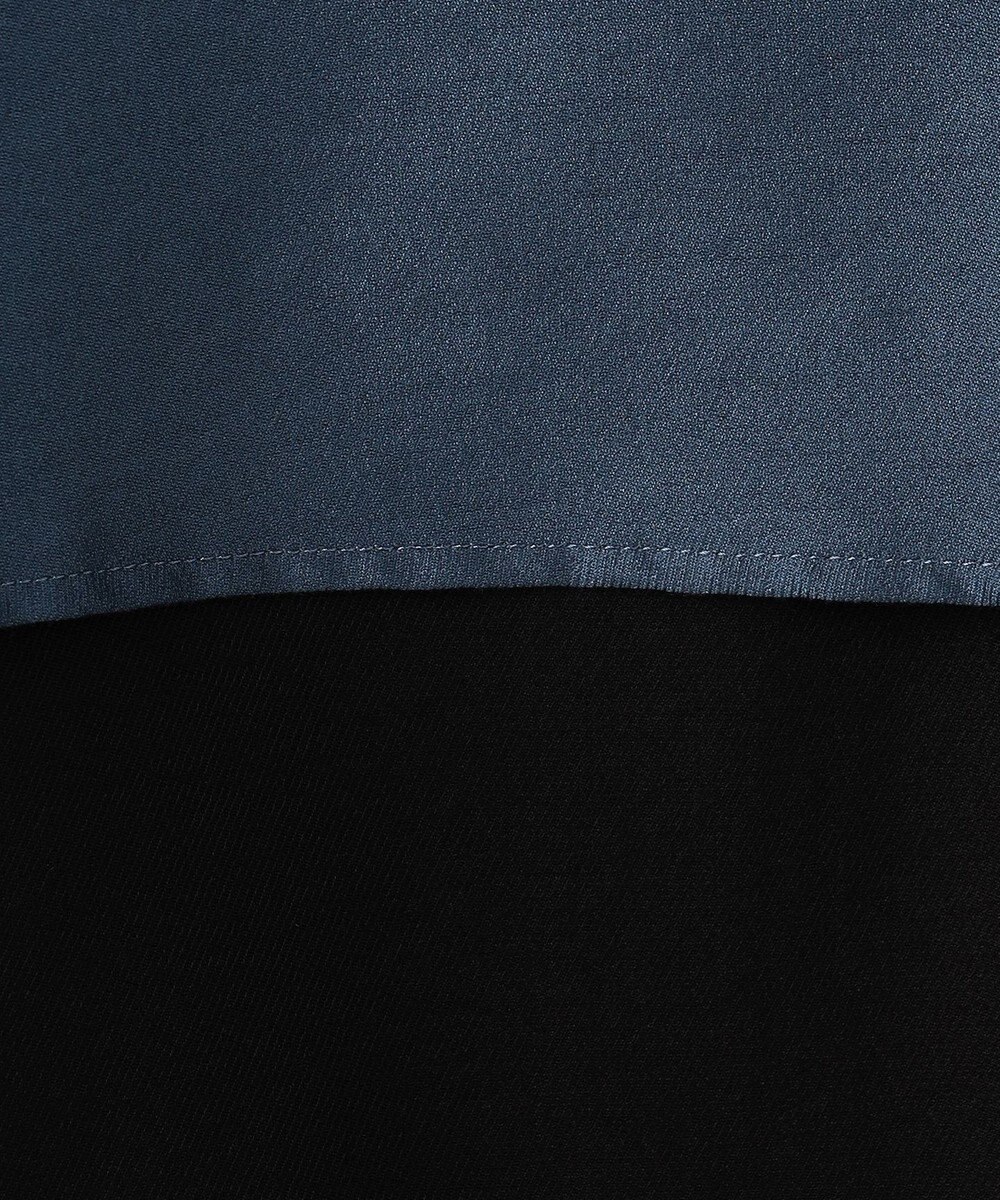 ICB 【洗える】ウールワッシャーツイル シャツドッキング ワンピース 