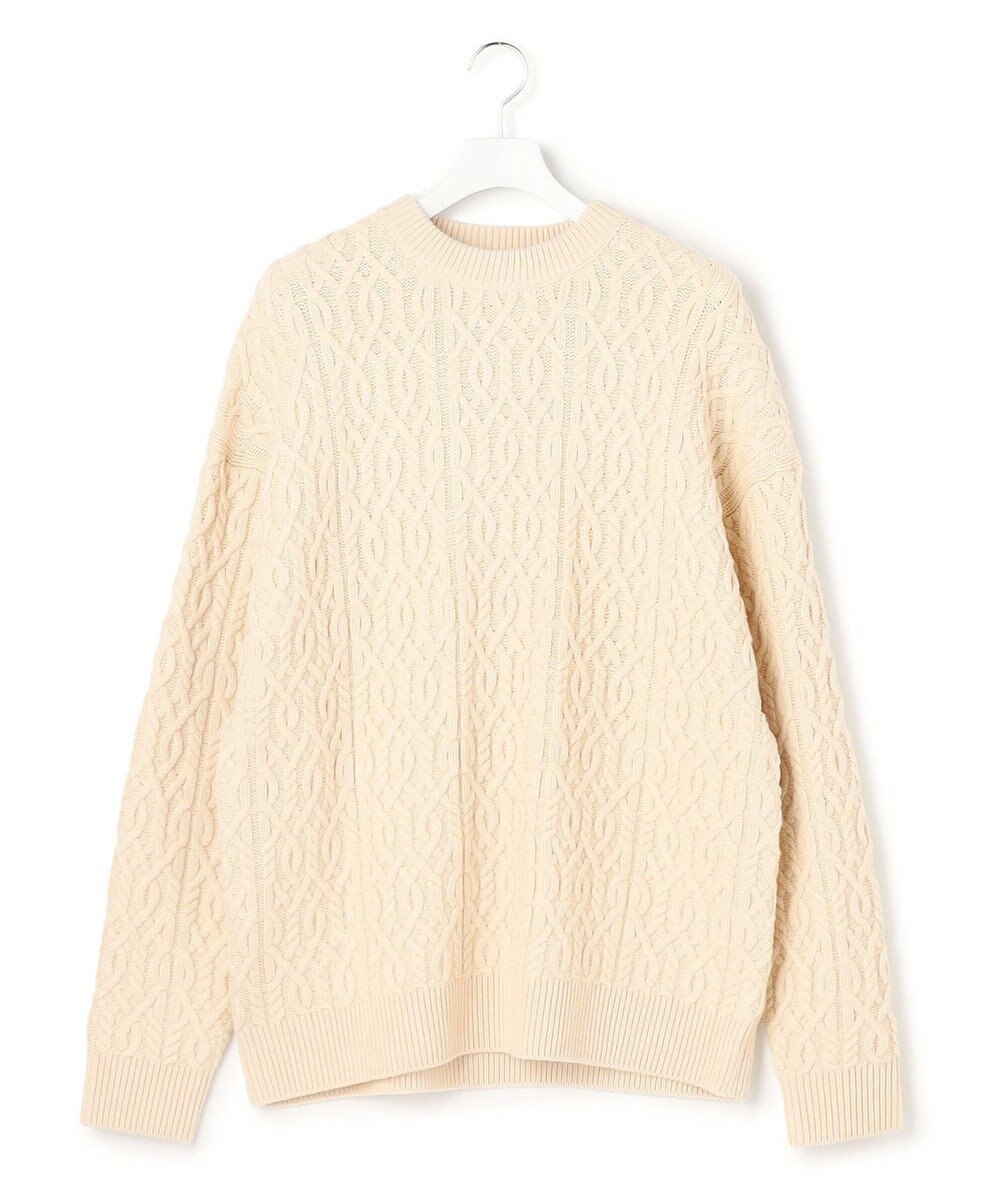 J.PRESS YORK STREET 【UNISEX】アランケーブル クルーネック ニット 
