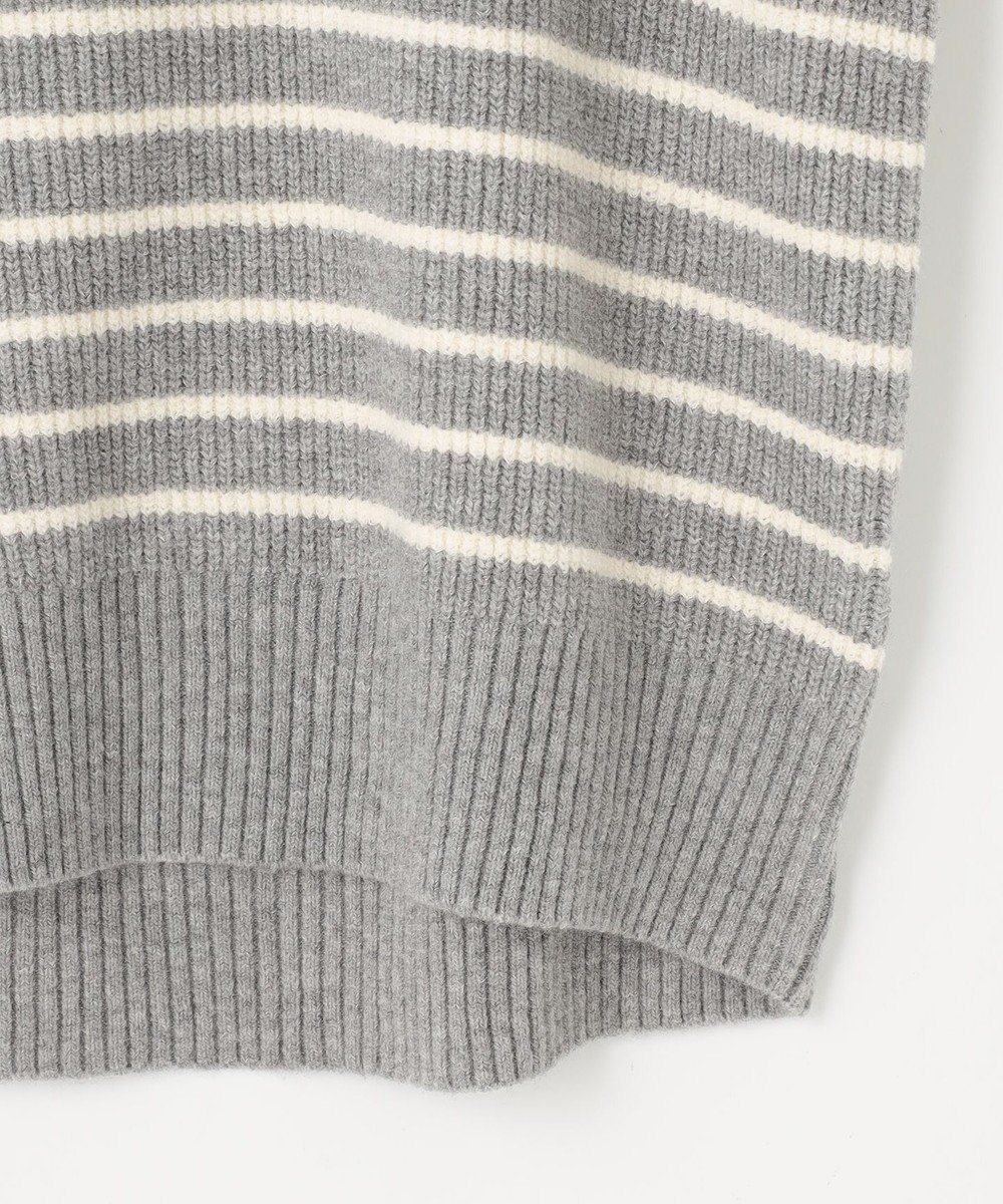 ANY SIS 【洗える】ハイネックボーダー ニット 