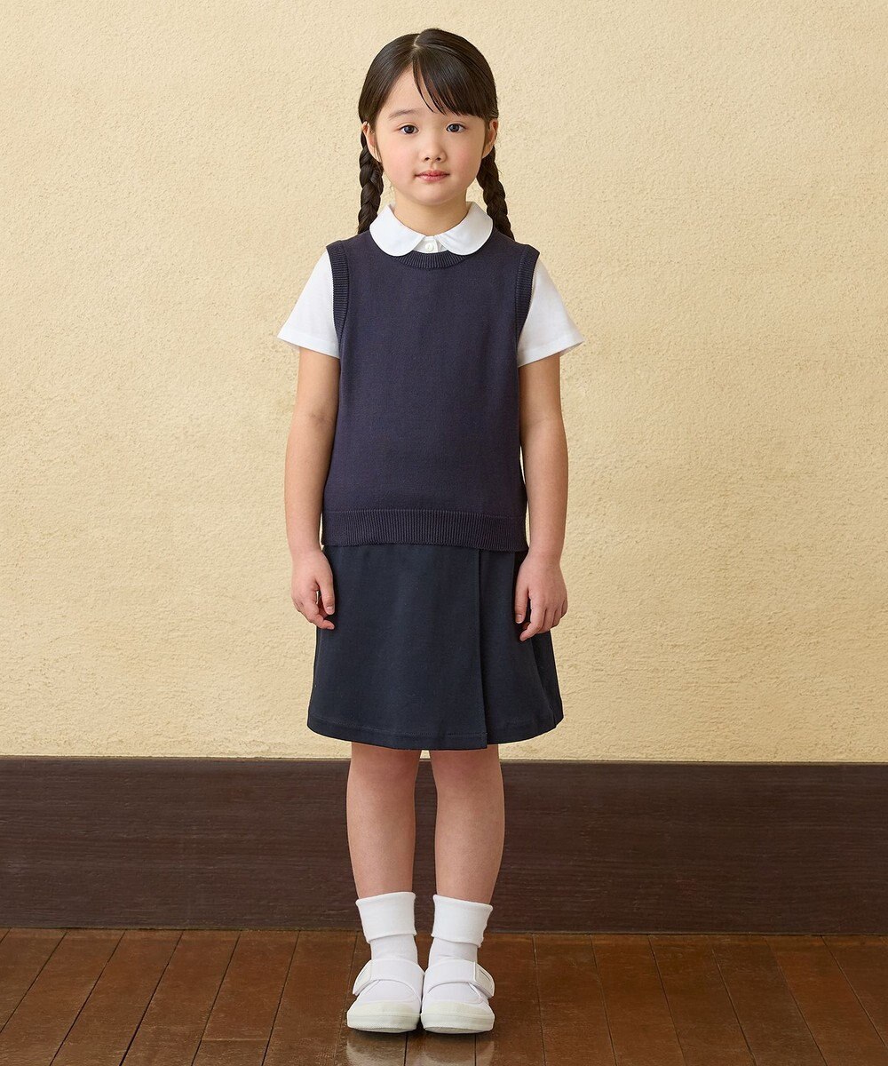 MIKI HOUSE HOT BISCUITS 【ミキハウス】【90-130cm】 天竺素材の半袖ブラウス 