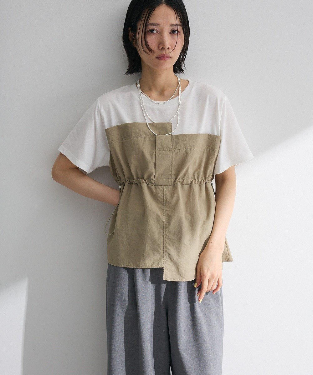 Green Parks ビスチェドッキングドロスト５分袖プルオーバー 