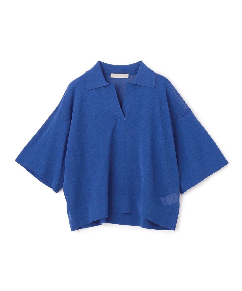 UNFILO フロスティコットン スキッパーニット 