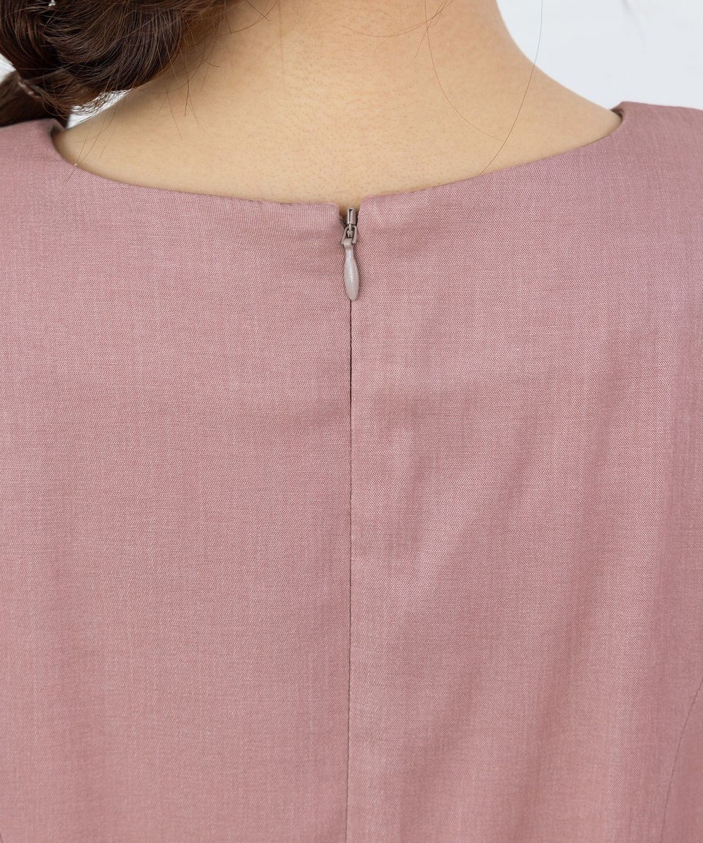 Tiaclasse L 【洗える】ナローフレアパフスリーブワンピース 