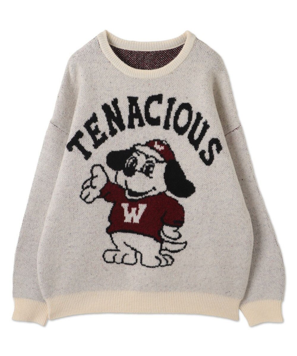 WEGO ファニーグラフィックフラッフィーニットプルオーバー 