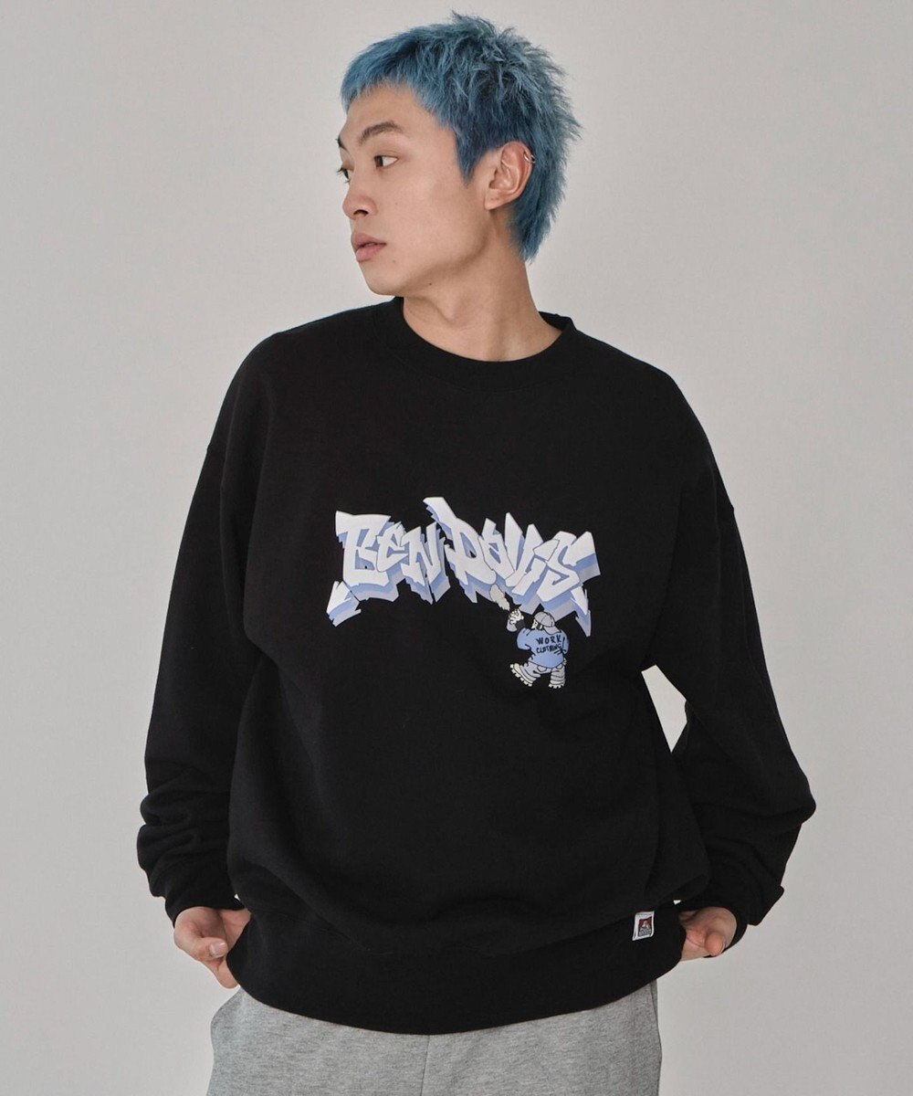 WEGO 【ユニセックス着用ITEM/MLサイズ展開】別注BENDAVISバブルロゴプルオーバー 