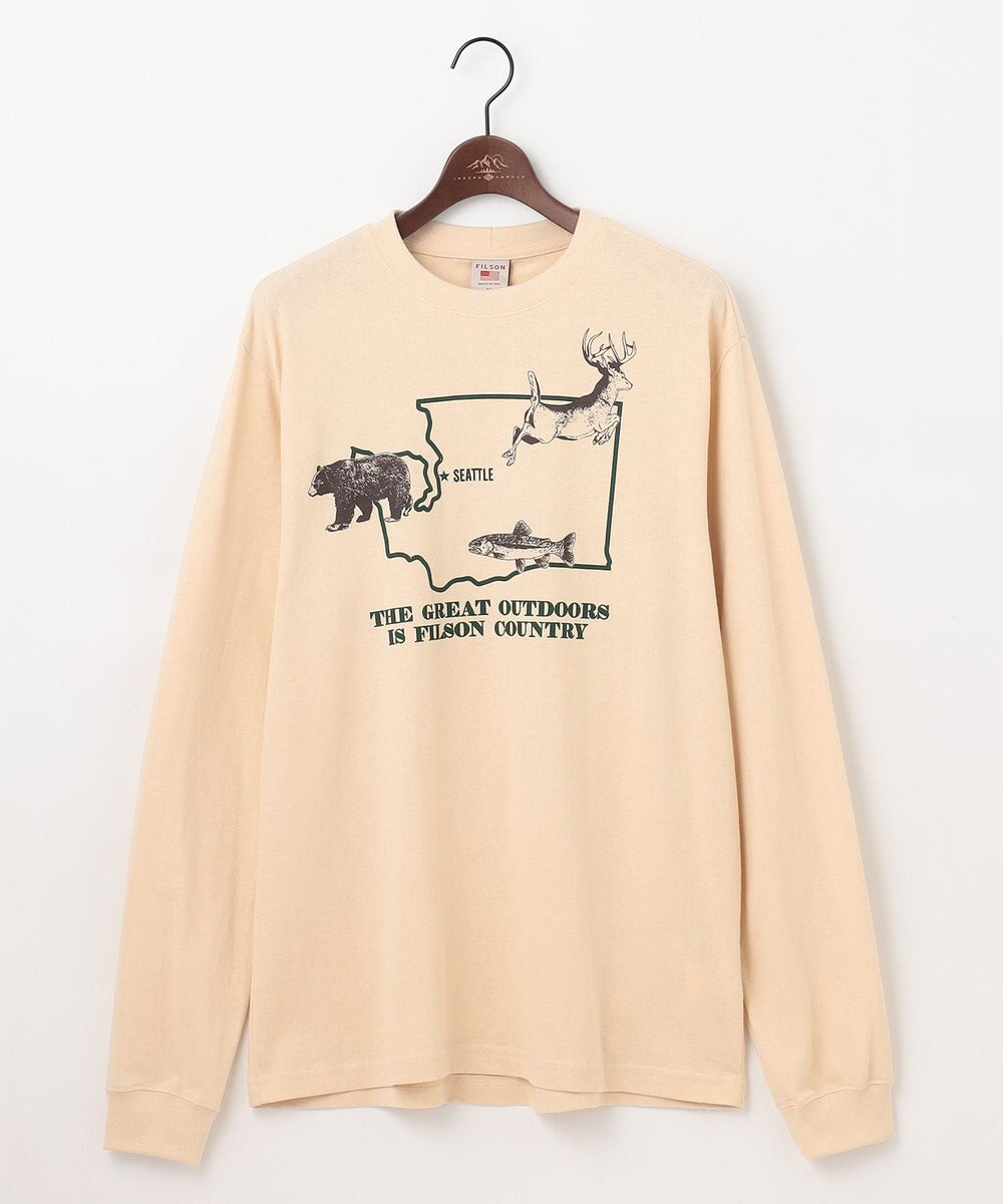 JOSEPH ABBOUD MOUNTAIN 【FILSON】LONG SLEEVE PLONEER GRAPHIC T SHIRT 