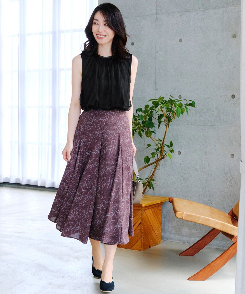 Tiaclasse 【洗える】チュールレースノースリーブトップス 