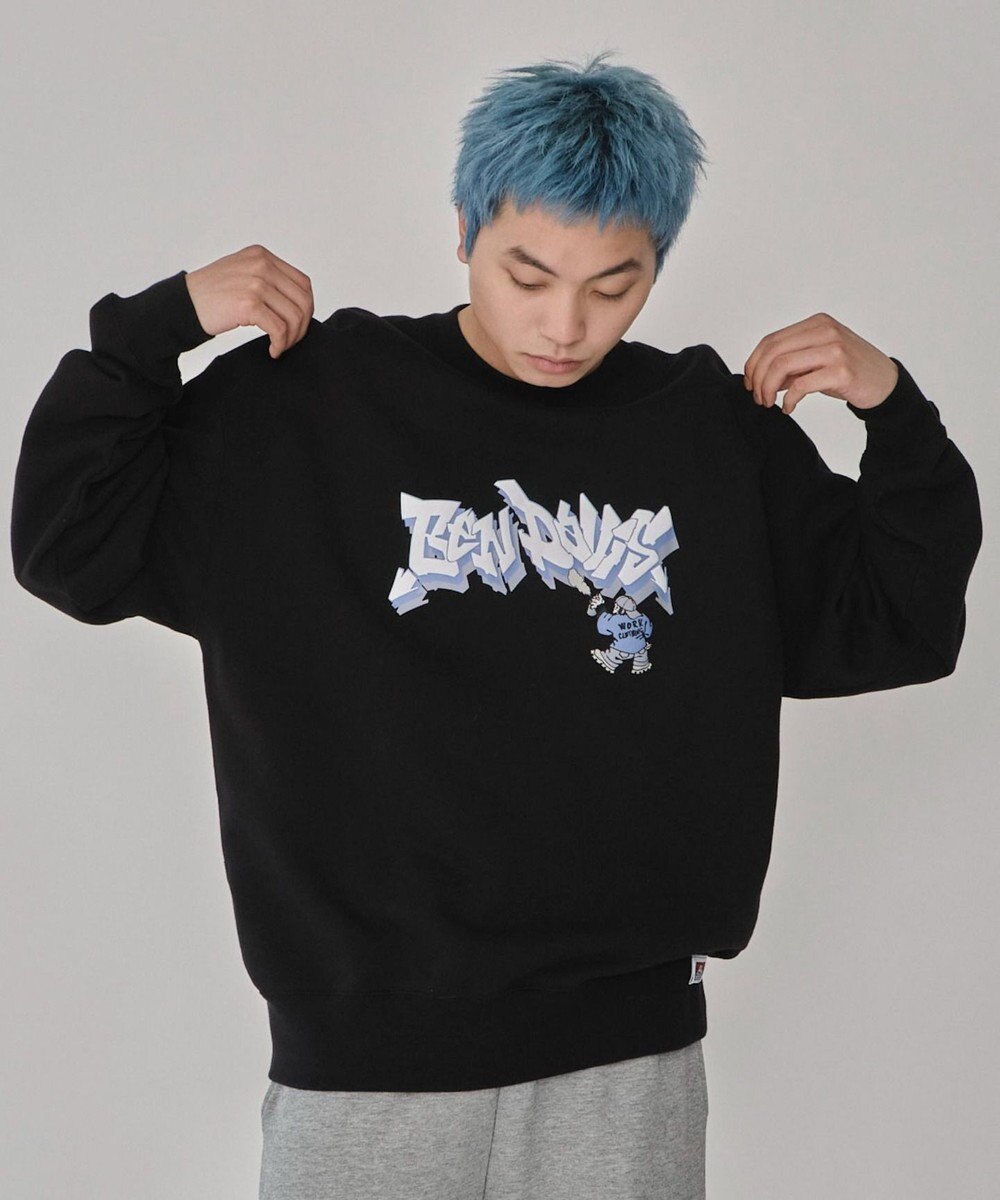 WEGO 【ユニセックス着用ITEM/MLサイズ展開】別注BENDAVISバブルロゴプルオーバー 