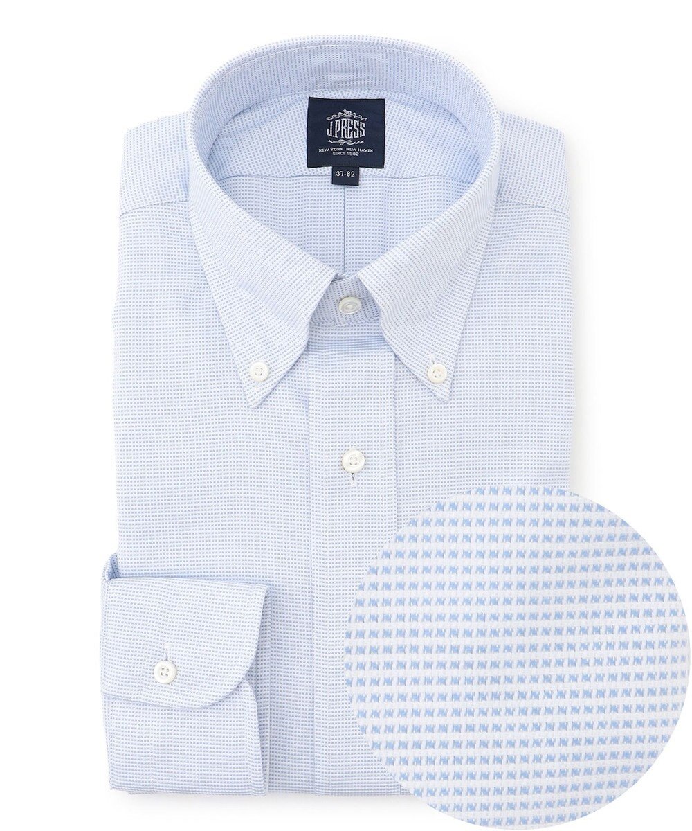 J.PRESS MEN 【PREMIUM PLEATS / 形態安定】ピンヘッド ドレスシャツ / B.D. 