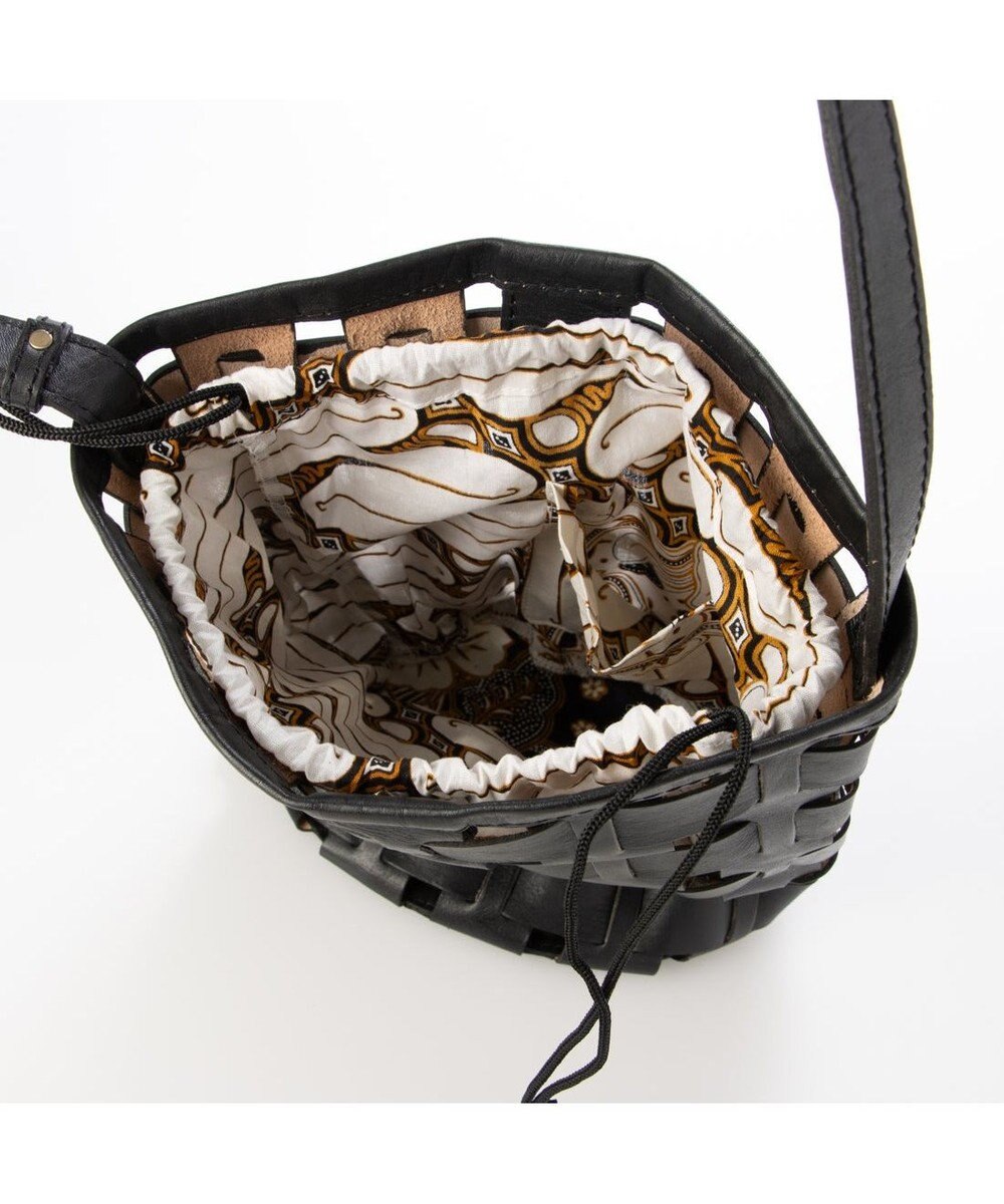 UNBILLION ピークスピーク PEAKS PEAK / 牛革透かし編みメッシュショルダートート 