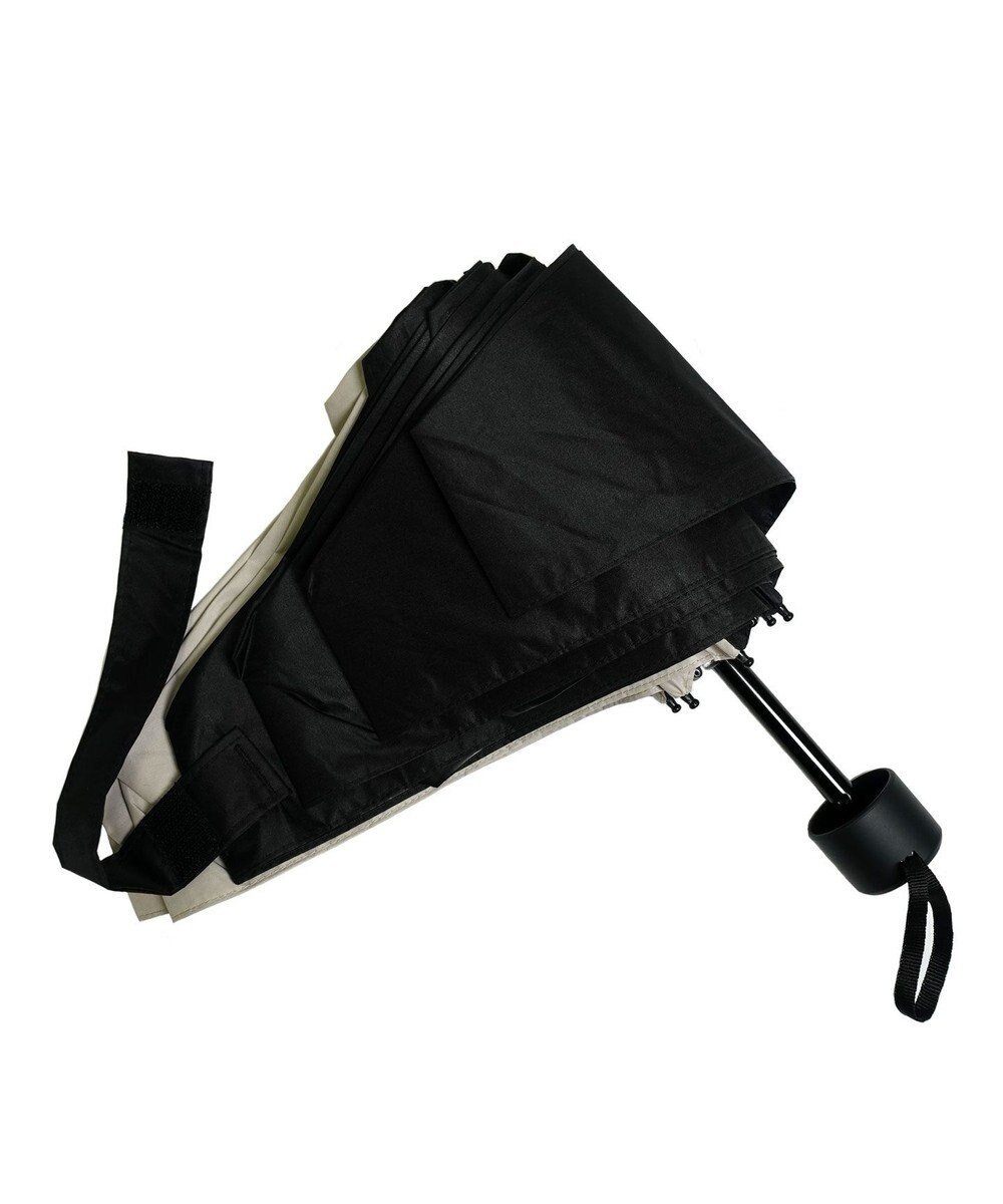 +RING UNISEX プラスリング 晴雨兼用 簡単開閉式折傘 BLK×BGE T1339 