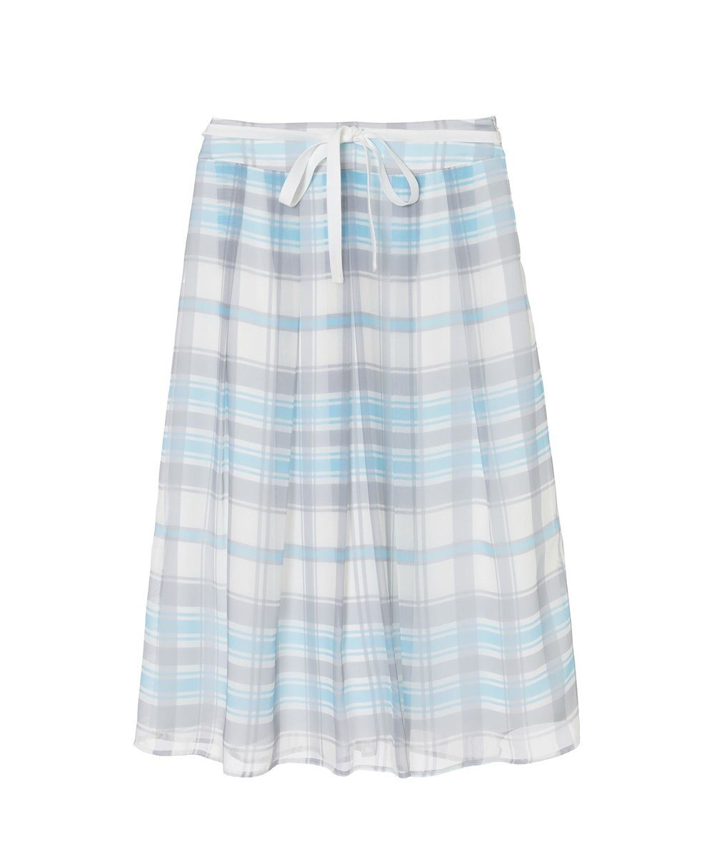 DAKS 50th アニバーサリーチェック シフォン レイヤードスカート 
