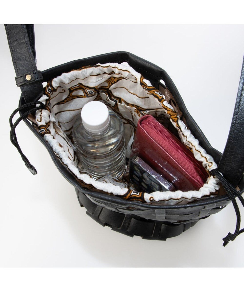 UNBILLION ピークスピーク PEAKS PEAK / 牛革透かし編みメッシュショルダートート 