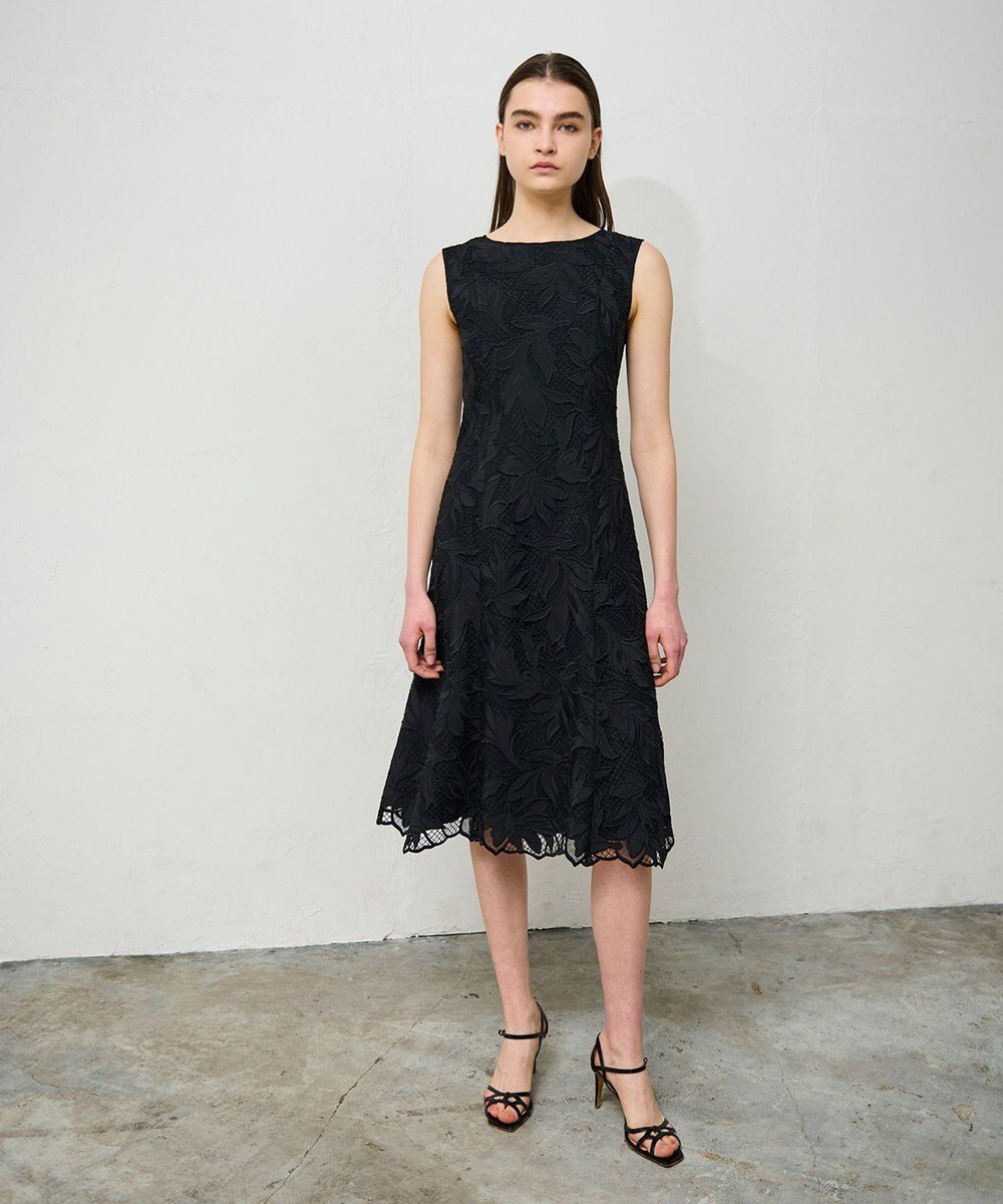 GRACE CONTINENTAL ケミカルリーフドレス 