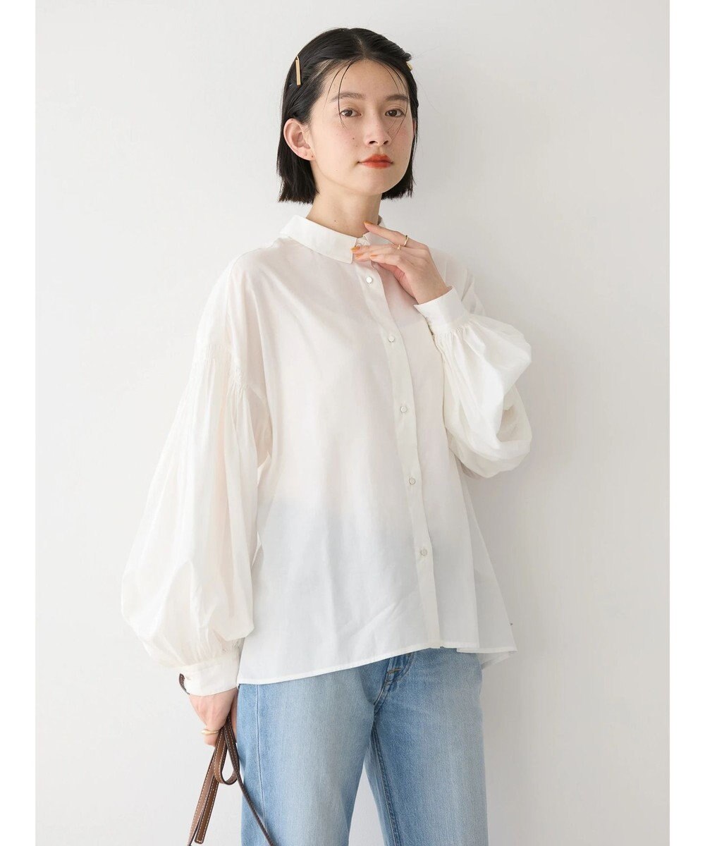 AMERICAN HOLIC ＵＶカット／接触冷感ギャザースリーブブラウス　 
