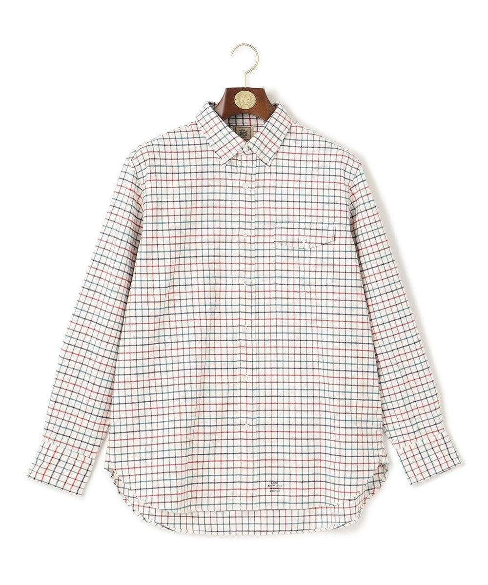 J.PRESS MEN コットンネル タッタソールシャツ/B.D 