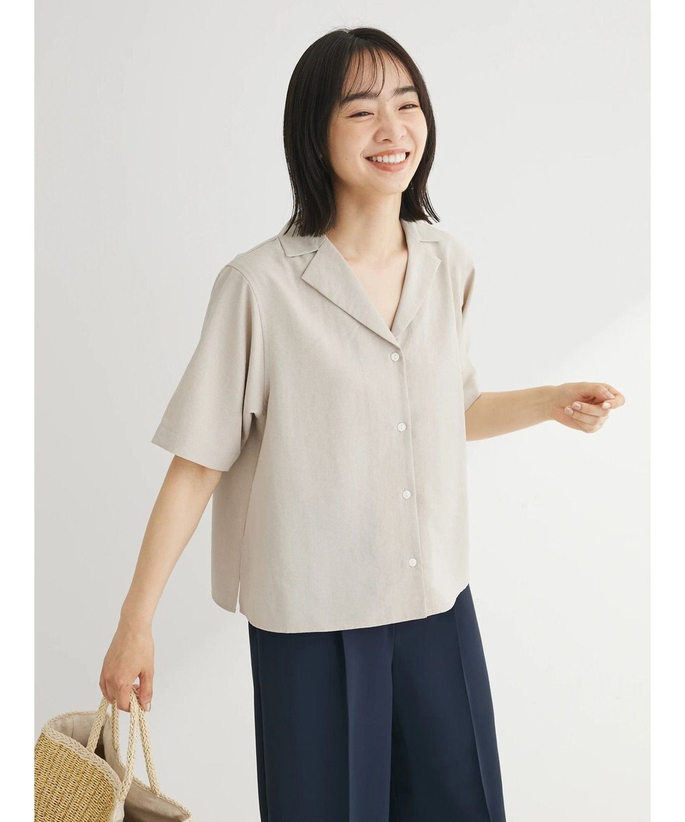 Green Parks 接触冷感　開襟シャツ 